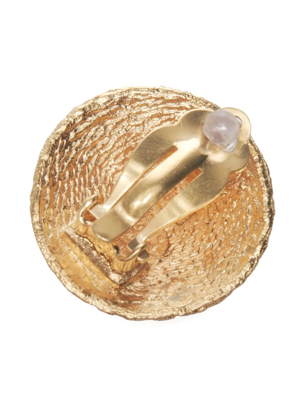 Pre-owned Chanel 1994s  Cc Mark Logo Earrings In Gold