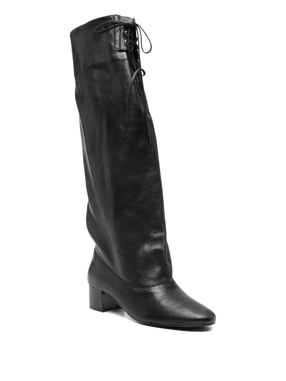 Paloma Wool 40mm Victoria Leather Knee-high Boots In Black