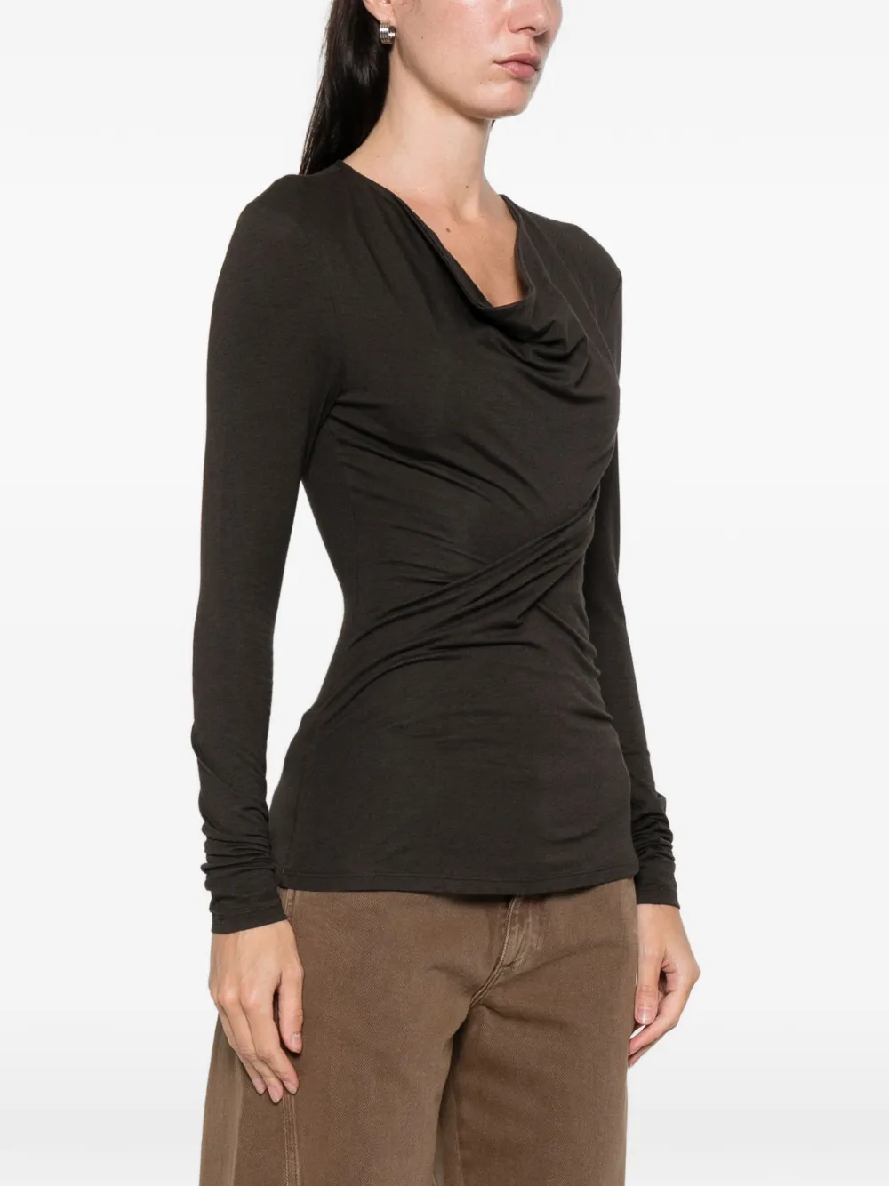 Paloma Wool Junco Long-sleeve Top In Brown