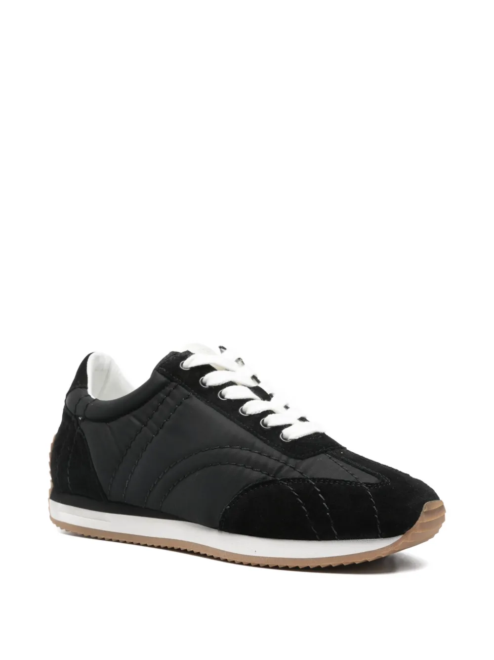 TOTEME padded lace-up sneakers - Zwart