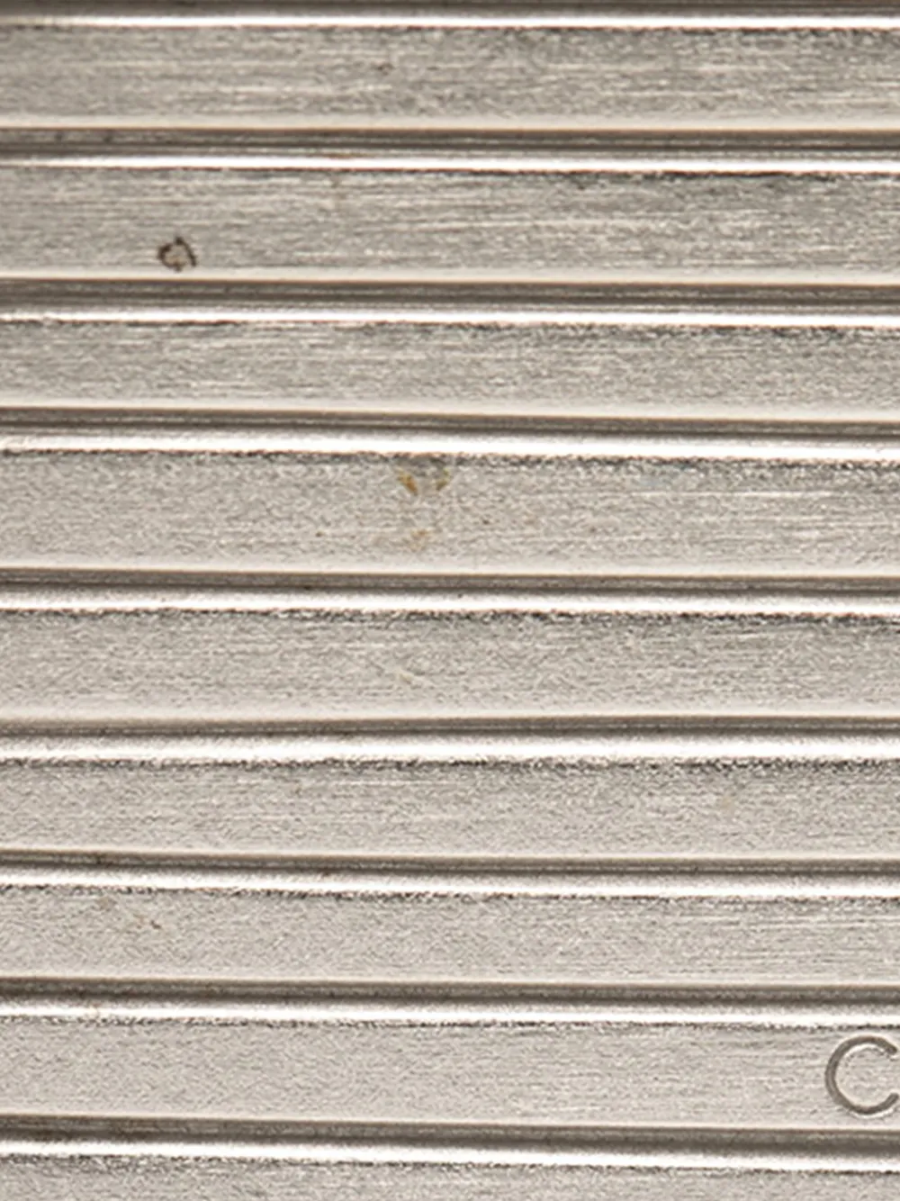 Pre-owned Chanel 1999 Silver Logo Square Brooch Costume Brooch