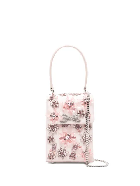Self-Portrait شنطة عملية صغيرة ساتان بزهور كريستال