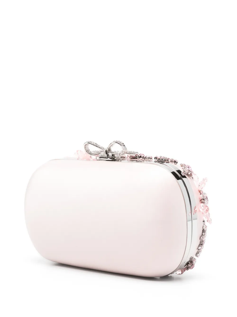Self-portrait Floral-embellished Clutch Bag In Pink