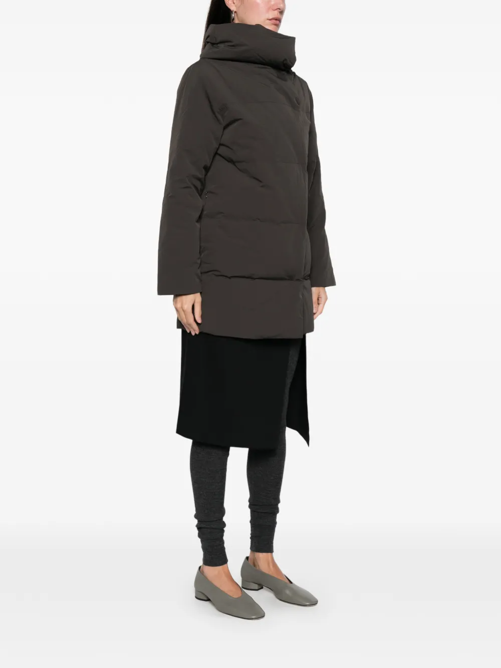 Paloma Wool Hooded Button Coat In Brown