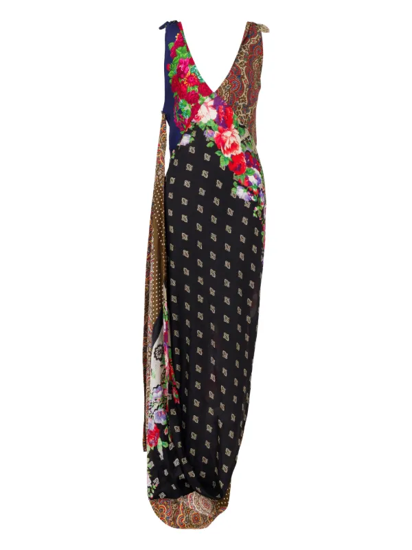 moschino silk dress Moschino Graphic-print Silk Midi Dress