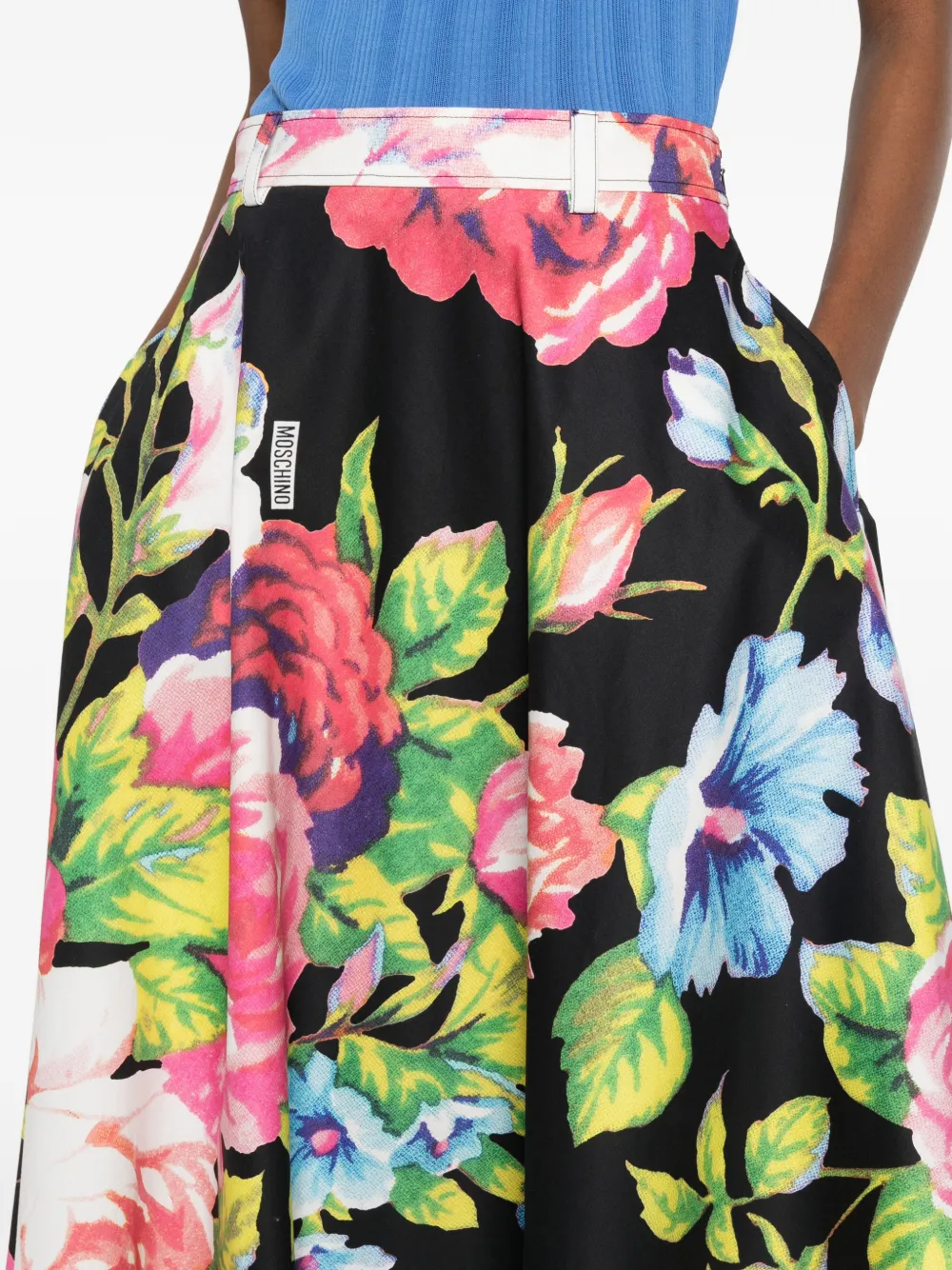 Moschino Rok met bloemenprint Zwart
