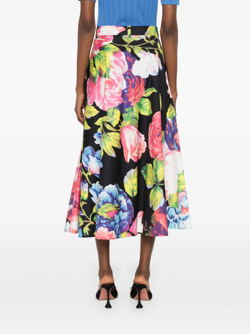 Moschino Rok met bloemenprint Zwart