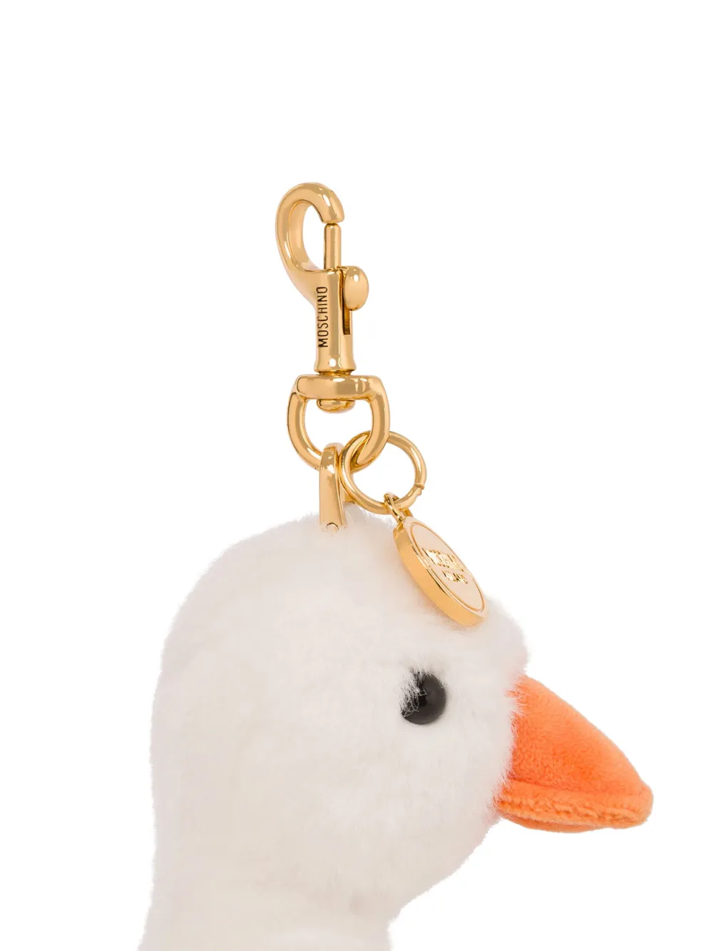  Moschino Duck-charm Keyring - White 