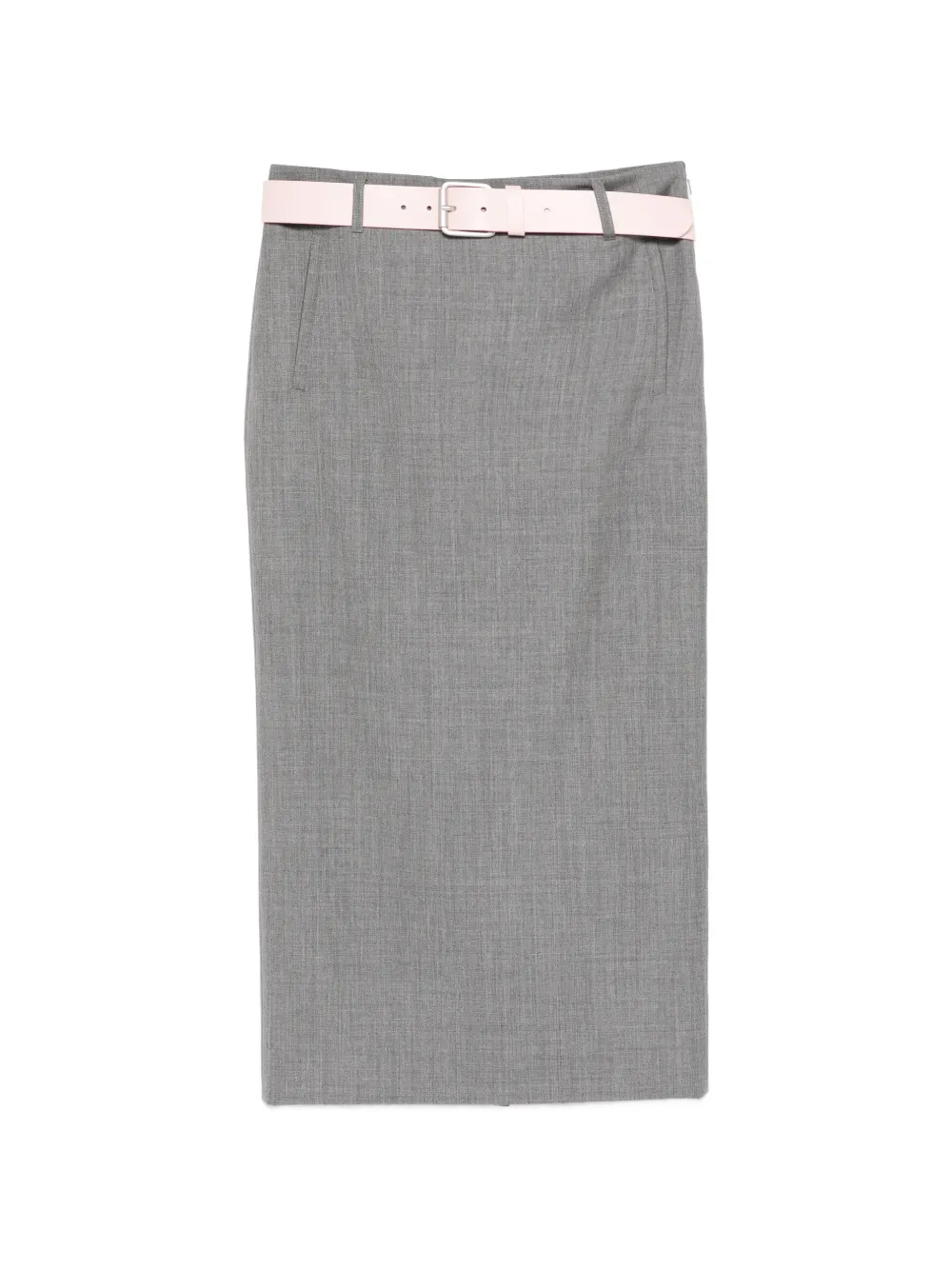 Moschino belt-detail pencil skirt - Grigio