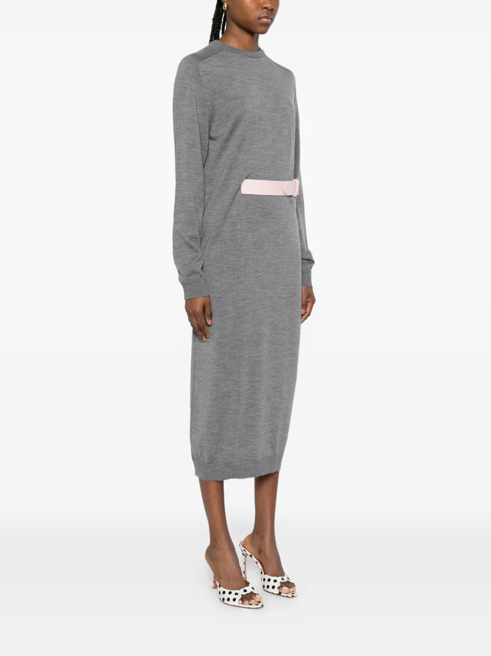 Moschino Jurk met ronde hals Grijs