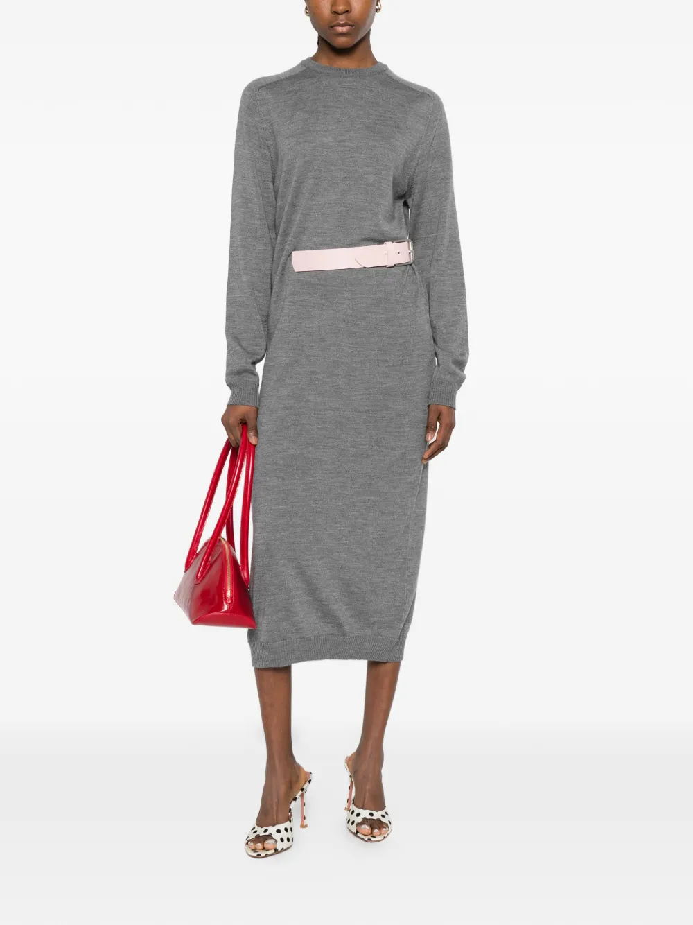 Moschino Jurk met ronde hals Grijs