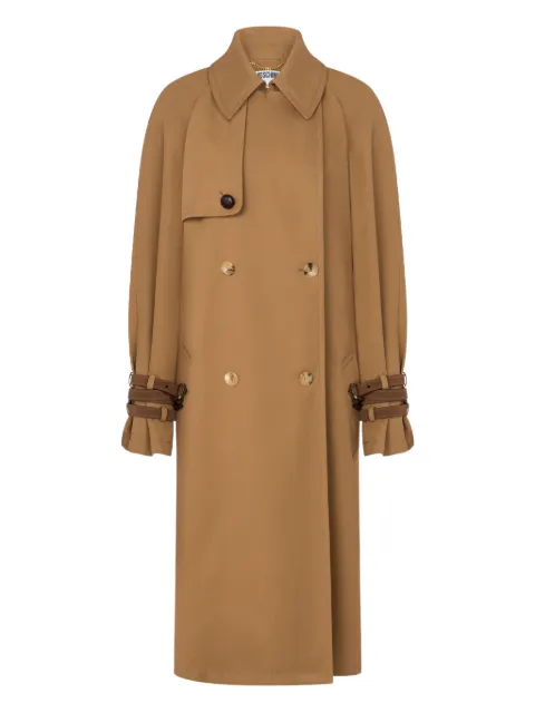 Moschino buttoned-cuff double-breasted coat