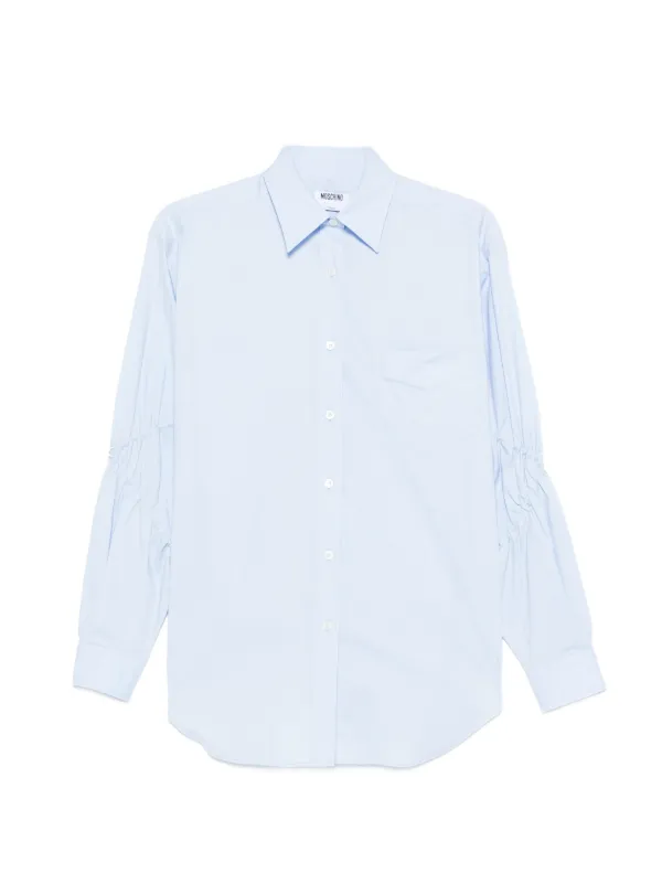 Moschino Gathered.sleeve Shirt in Blue