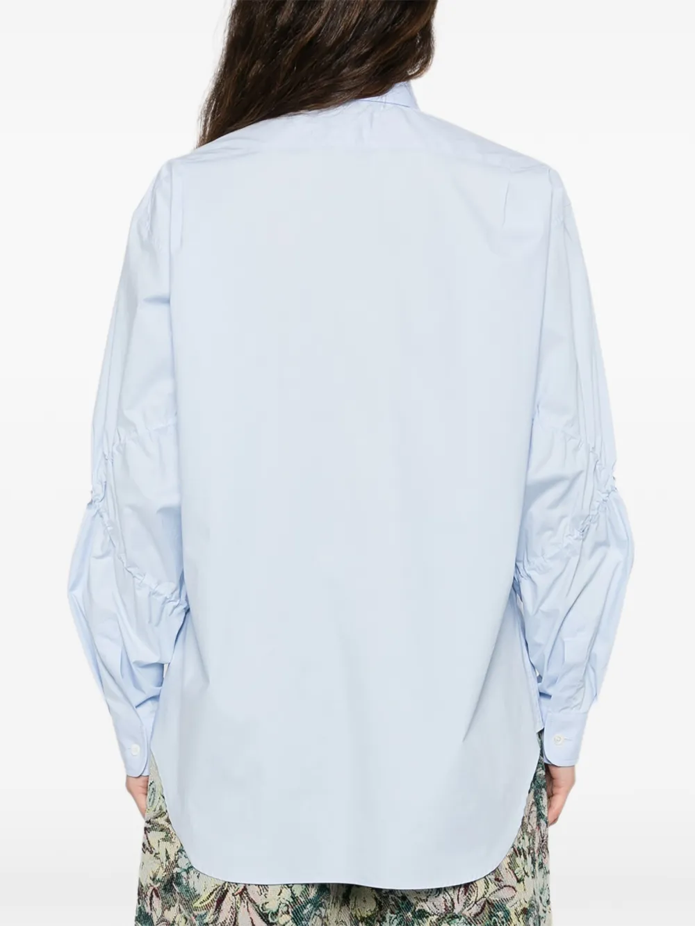 Moschino Blouse met gesmockte mouwen Blauw