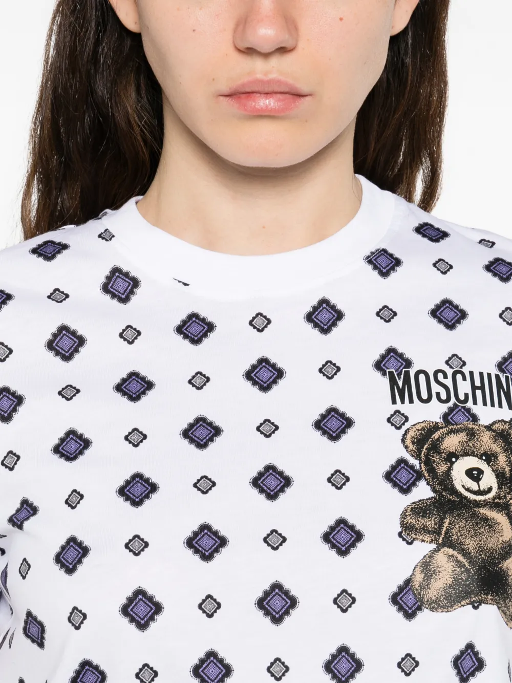 Moschino T-shirt met teddybeerprint Wit