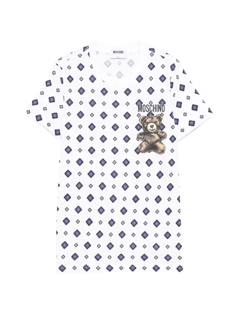 Moschino printed teddy bear cotton T-shirt - Weiß