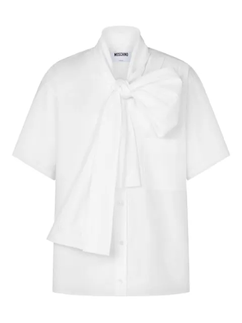 Moschino bow-detail chest-pocket shirt
