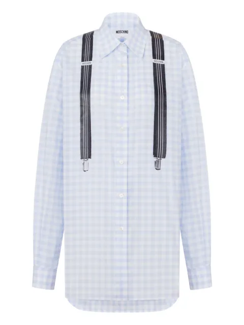 Moschino gingham-pattern long-sleeve shirt
