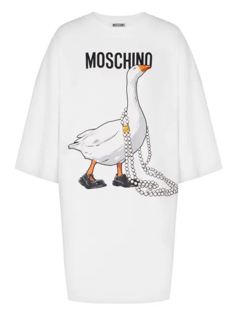 Moschino goose-print dress