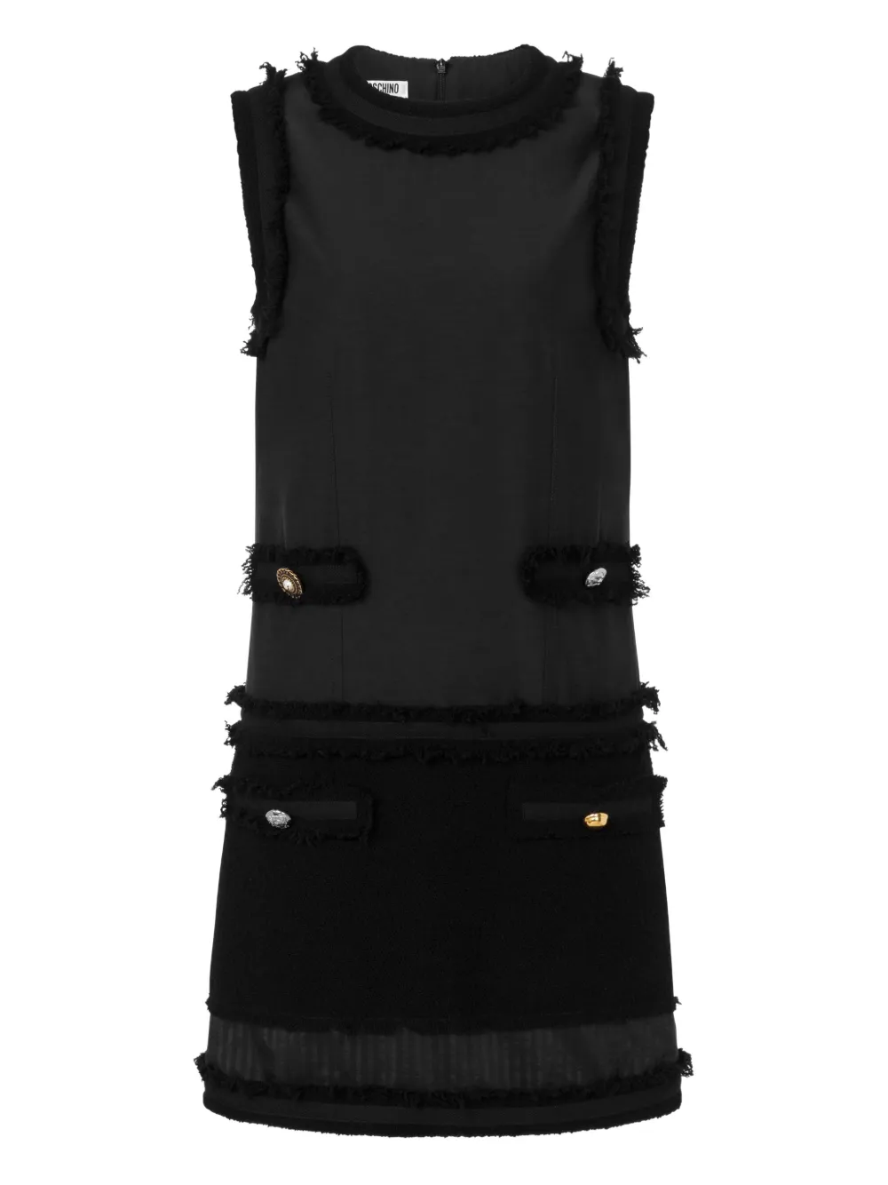Moschino fringed mini dress - Nero