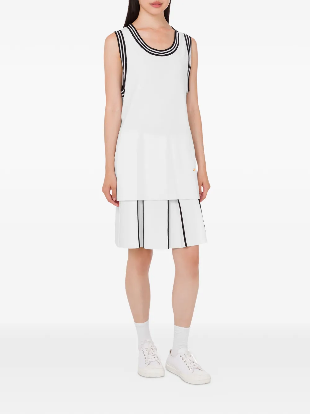 Moschino Tanktop met diepe ronde hals Wit