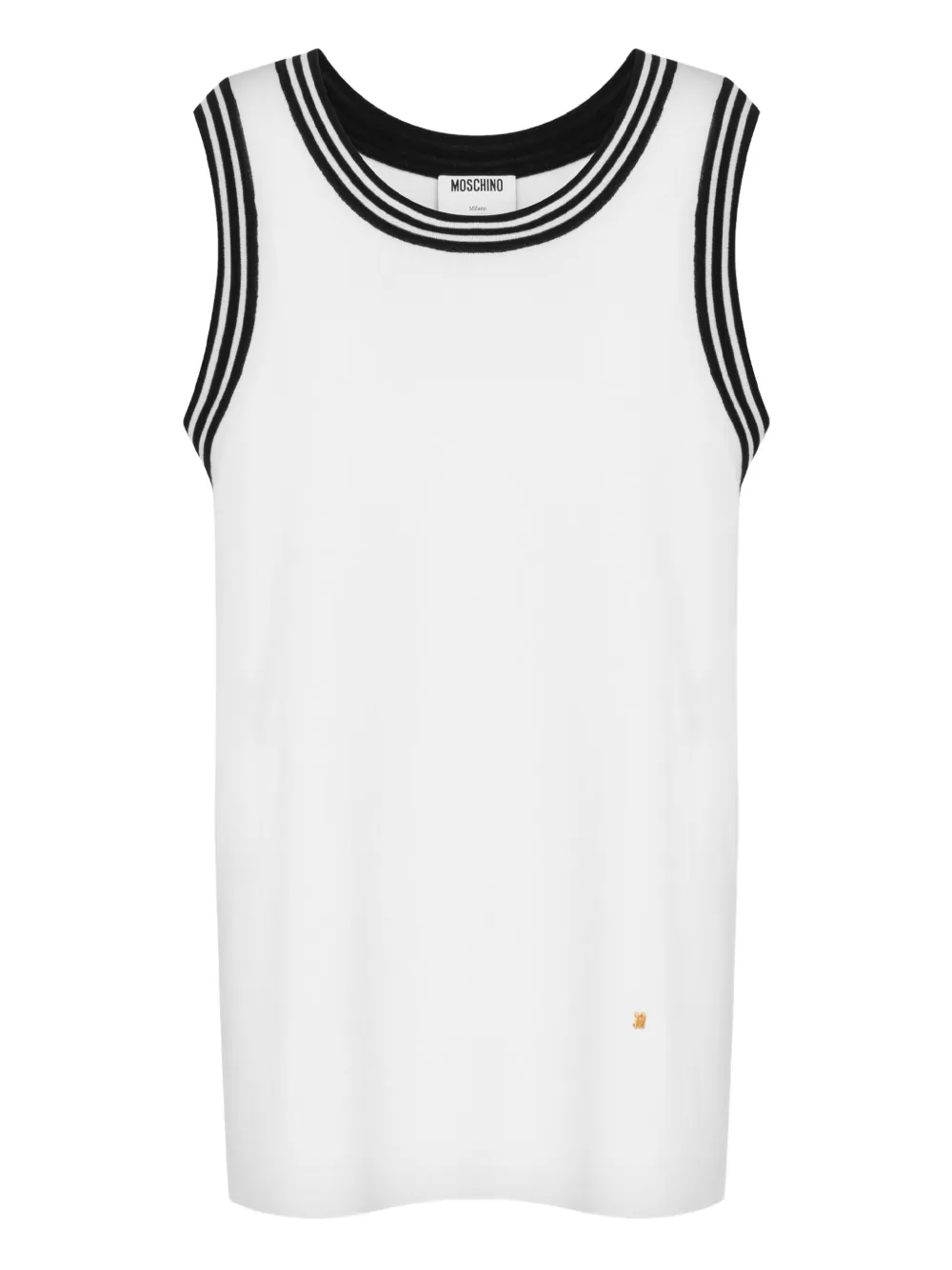 Moschino Trägershirt mit rundem Ausschnitt - Weiß