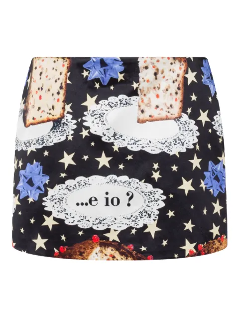 Moschino falda corta con estampado