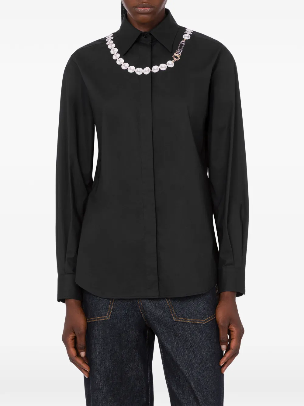 Moschino Blouse met lange mouwen Zwart