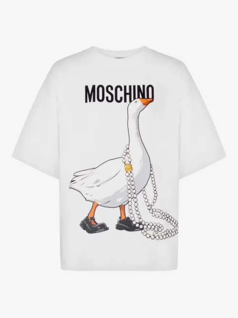 Moschino T-Shirt mit Gänse-Print