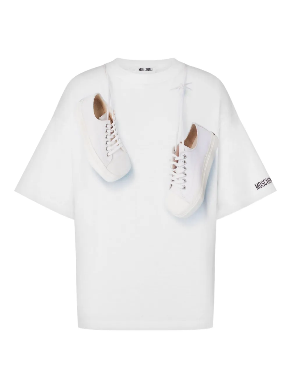 Moschino shoe-print T-shirt - Bianco