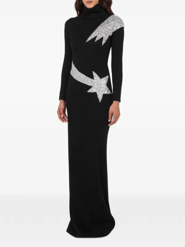 Moschino - Decorated Cotton Blend Dress - Black - 42