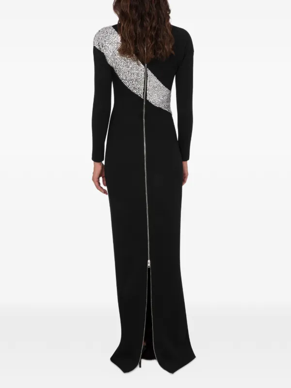 Moschino - Decorated cotton blend dress - Black - 42 Moschino - Decorated cotton blend dress - Black - 42