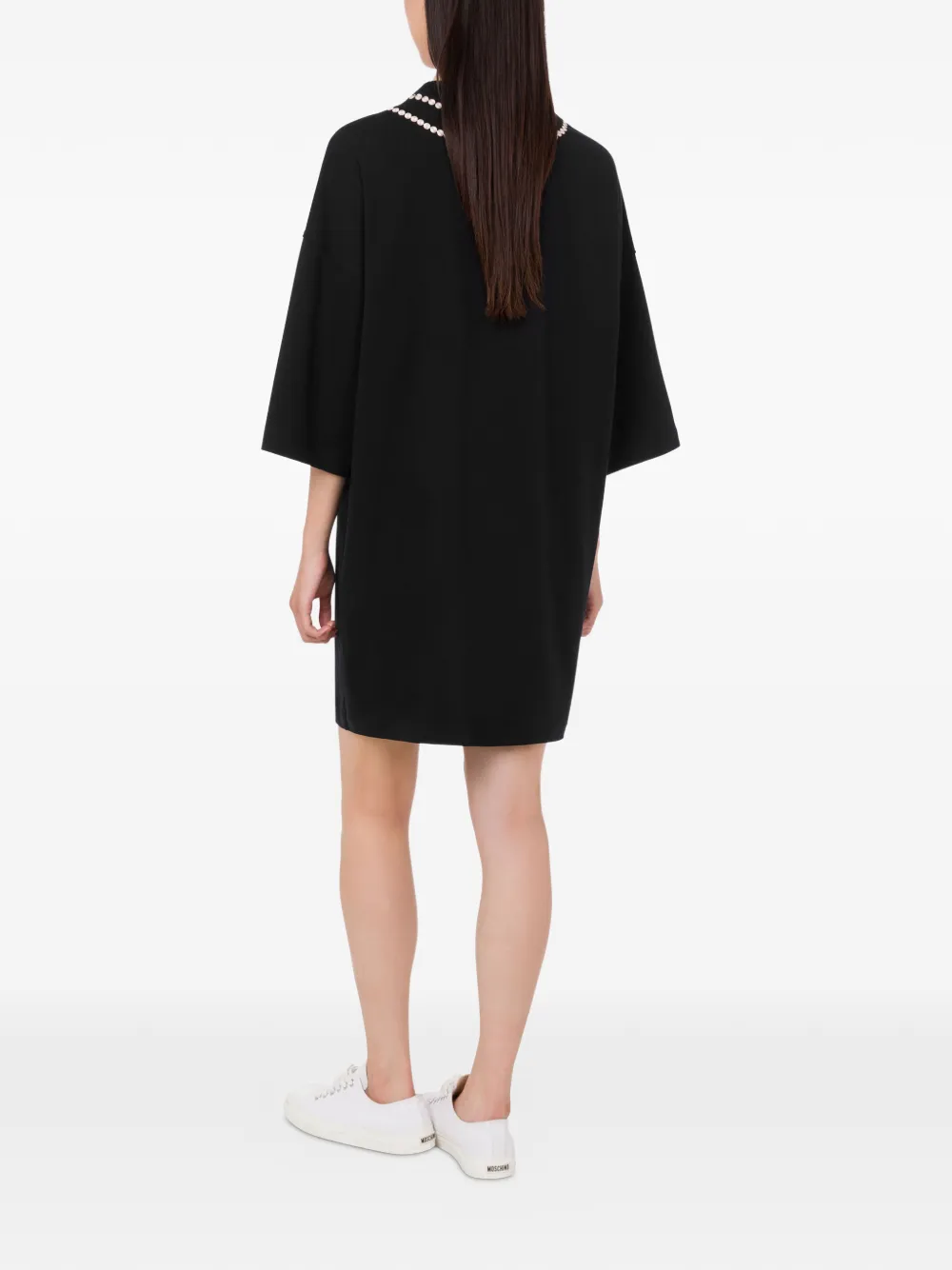 Moschino Mini-jurk met logoprint Zwart