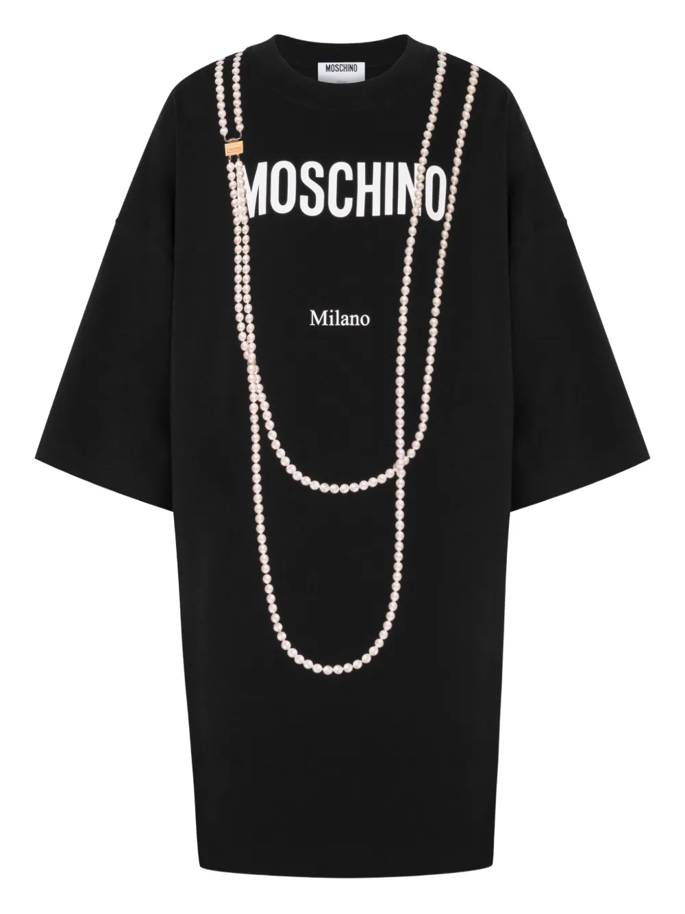 Moschino logo-print mini dress - Nero