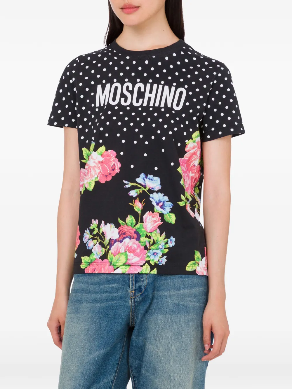 Moschino Katoenen T-shirt Zwart