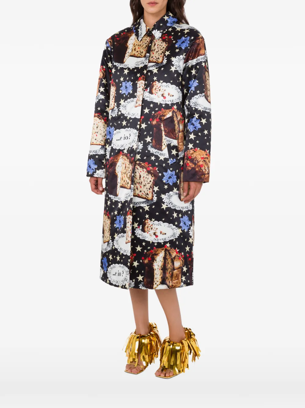  Moschino Star-print Coat - Black 