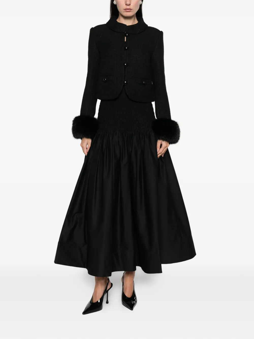 Self-Portrait falda larga con panel fruncido | Faldas largas | Image 2