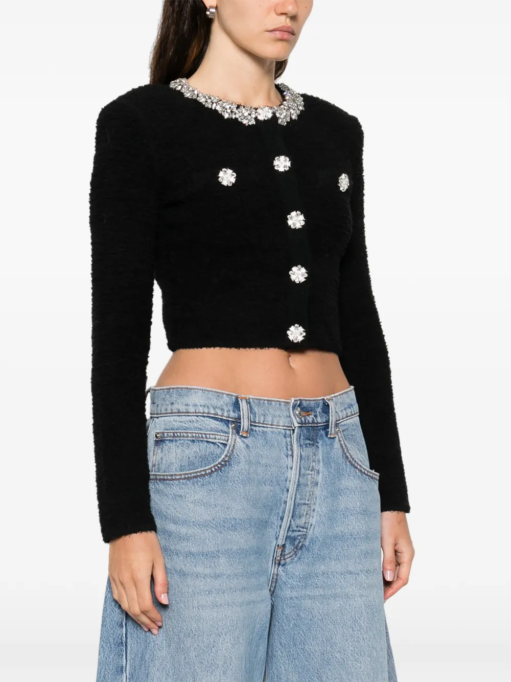 Embellished-Button Jacket