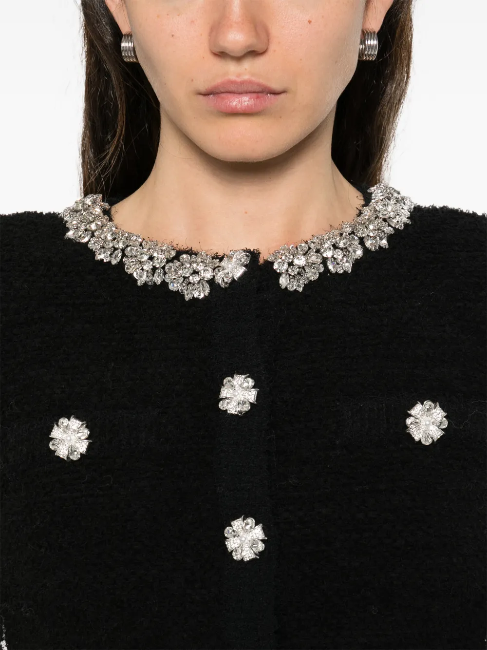 Embellished-Button Jacket