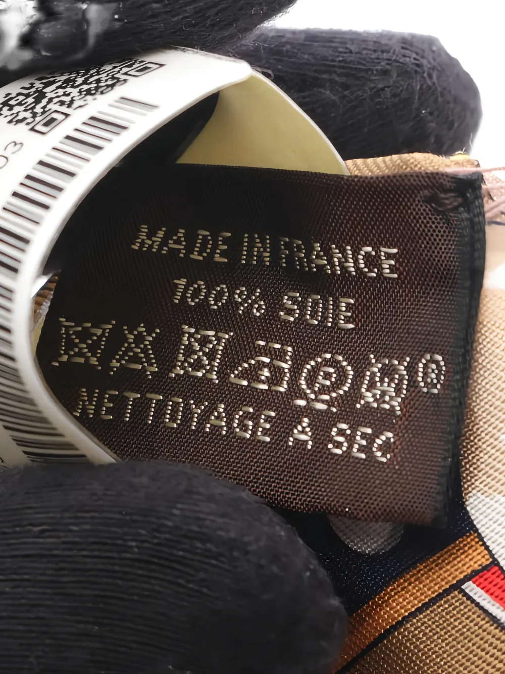 Pre-owned Hermes 2020s Arnais De Coeur Heart Ribbon Twilly Scarf In Neutral