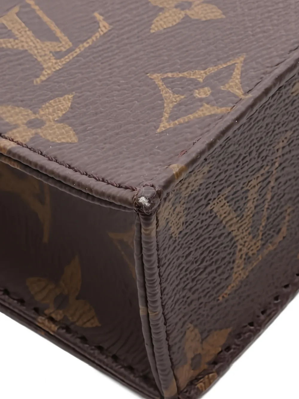 LOUIS VUITTON Pre-owned 2010 Petit Sac Plat Monogram Cross Body Bag In Brown