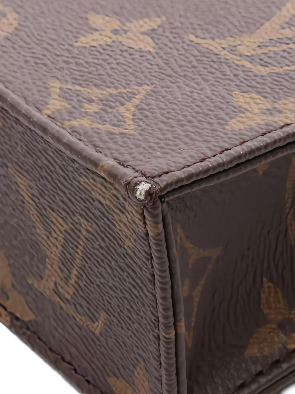 LOUIS VUITTON Pre-owned 2010 Petit Sac Plat Monogram Cross Body Bag In Brown