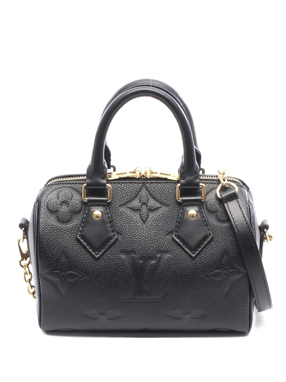 Click to view more detailed imagery on our partner's website Pre-owned Louis Vuitton Speedy Bandouliere 20 Monogram Cross Body Bag In Black