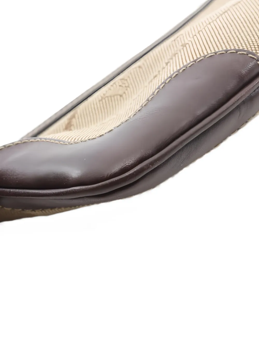 Pre-owned Prada 2000s Logo Jacquard Pouch In Neutral