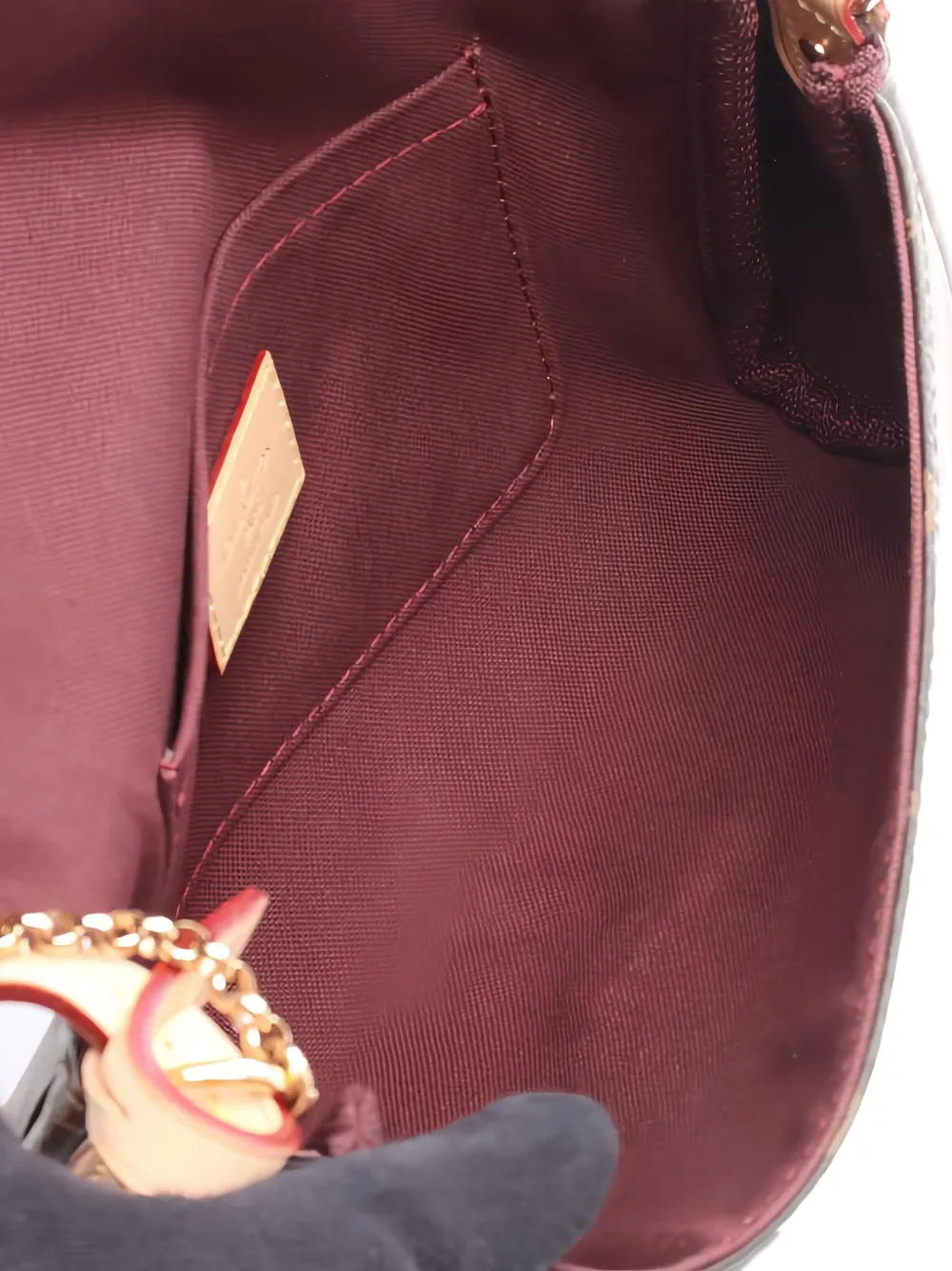 Pre-owned Louis Vuitton Favorite Pm Chain-strap Shoulder Bag In Brown