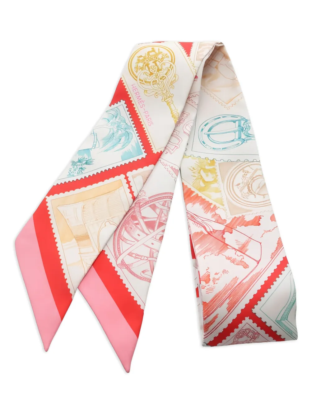 Hermès Pre-Owned mascada Le Philateliste Du Faubourg Twilly 2020 | neutro | Image 1