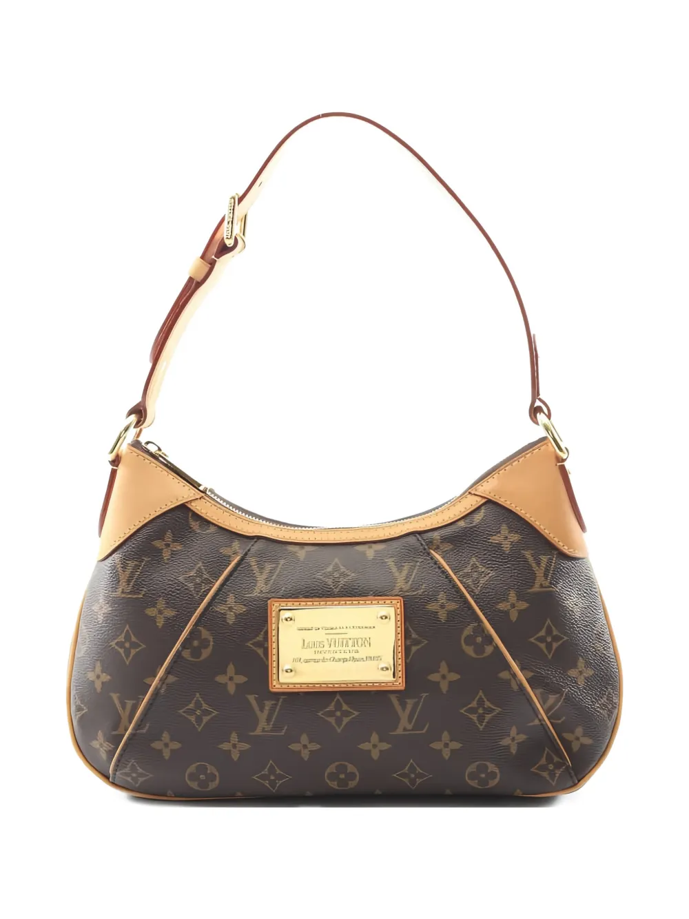 Pre-owned Louis Vuitton Thames Pm Monogram-pattern Shoulder Bag In Brown