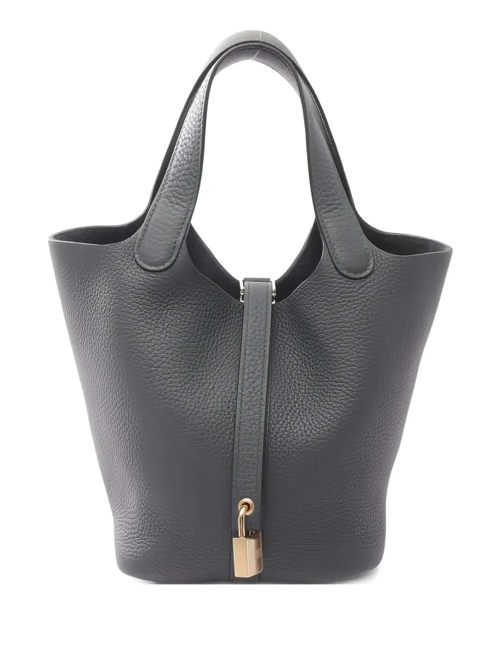 Pre-owned Hermes 2024 Picotan Pm Lock Handbag In Gray