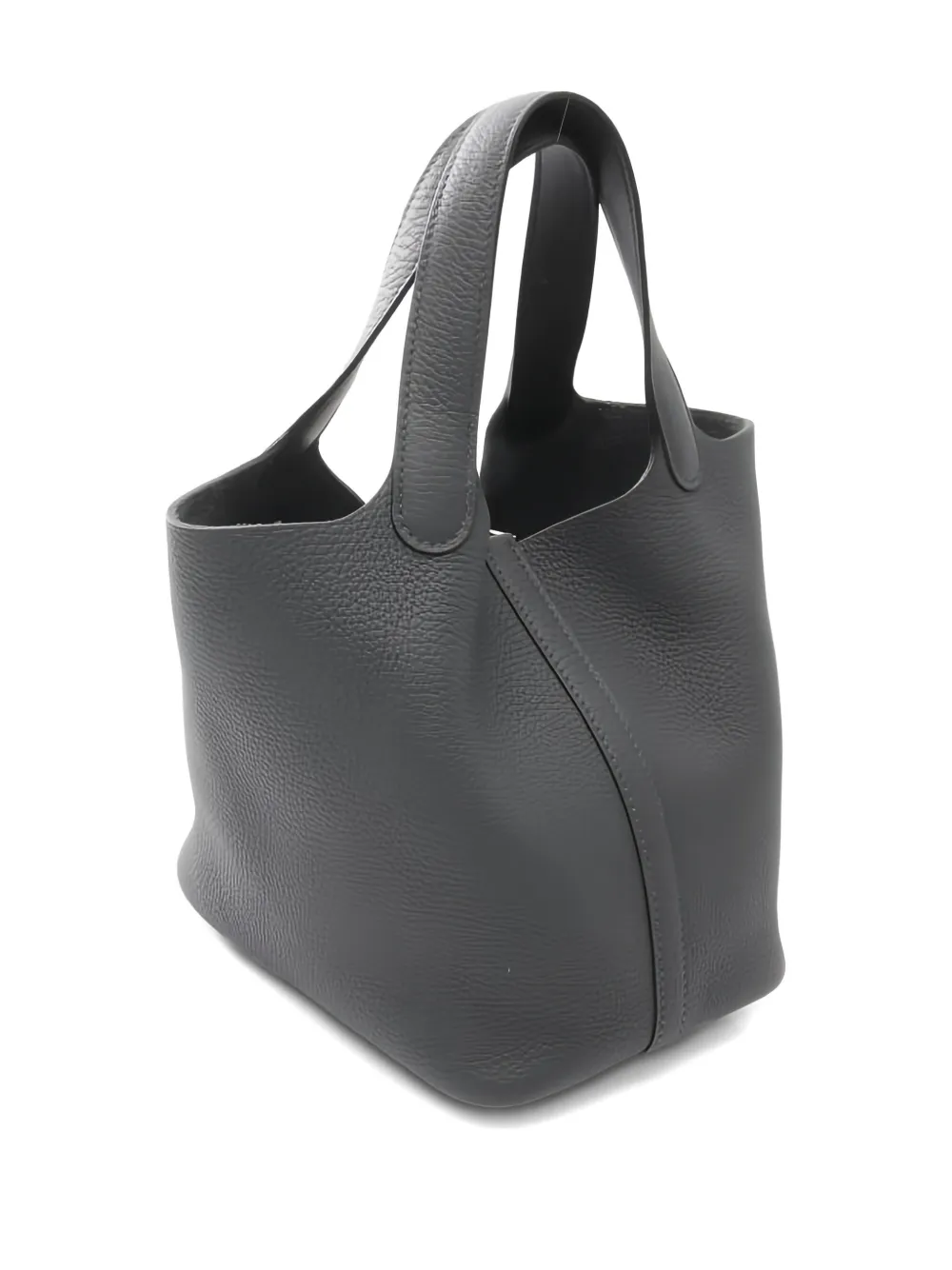 Pre-owned Hermes 2024 Picotan Pm Lock Handbag In Gray