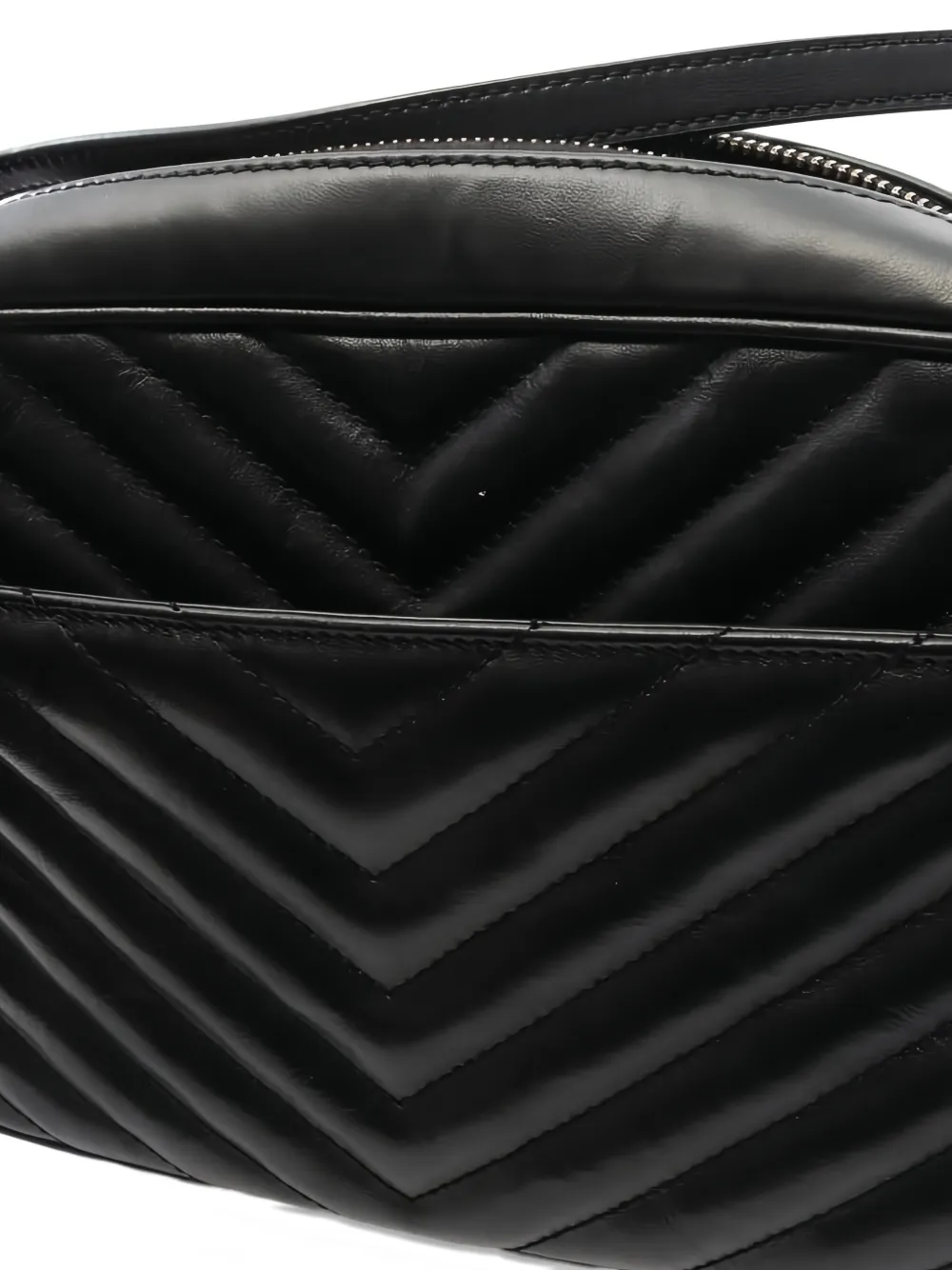 SAINT LAURENT Pre-owned Lou Monogram-quilted Leather Cross Body Bag In Black